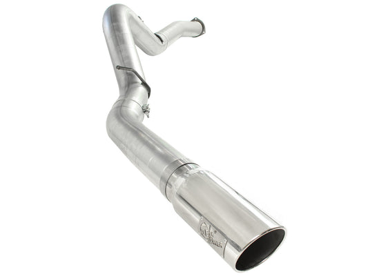 Atlas 5 Inch Aluminized Steel Dpf-Back Exhaust System w/Polished Tip GM Diesel Trucks 07.5-10 V8-6.6L (td) Lmm aFe Power aFe Power
