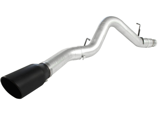 Atlas 5 Inch Aluminized Steel Dpf-Back Exhaust System w/Black Tip GM Diesel Trucks 11-16 V8-6.6L (td) Lml aFe Power