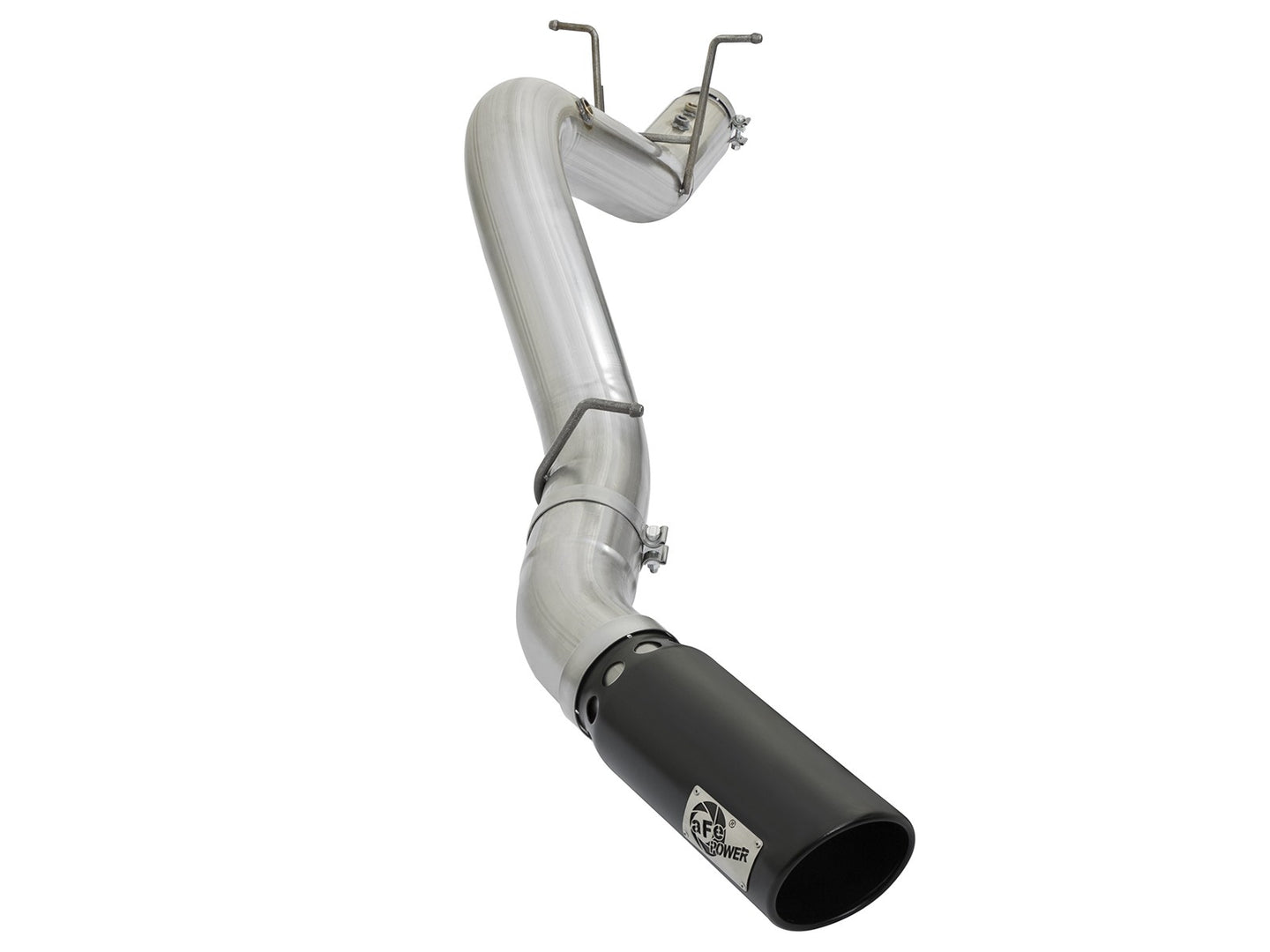 Atlas 4 Inch Aluminized Steel Dpf-Back Exhaust System w/Black Tip GM Diesel Trucks 17-19 V8-6.6L (td) L5P aFe Power