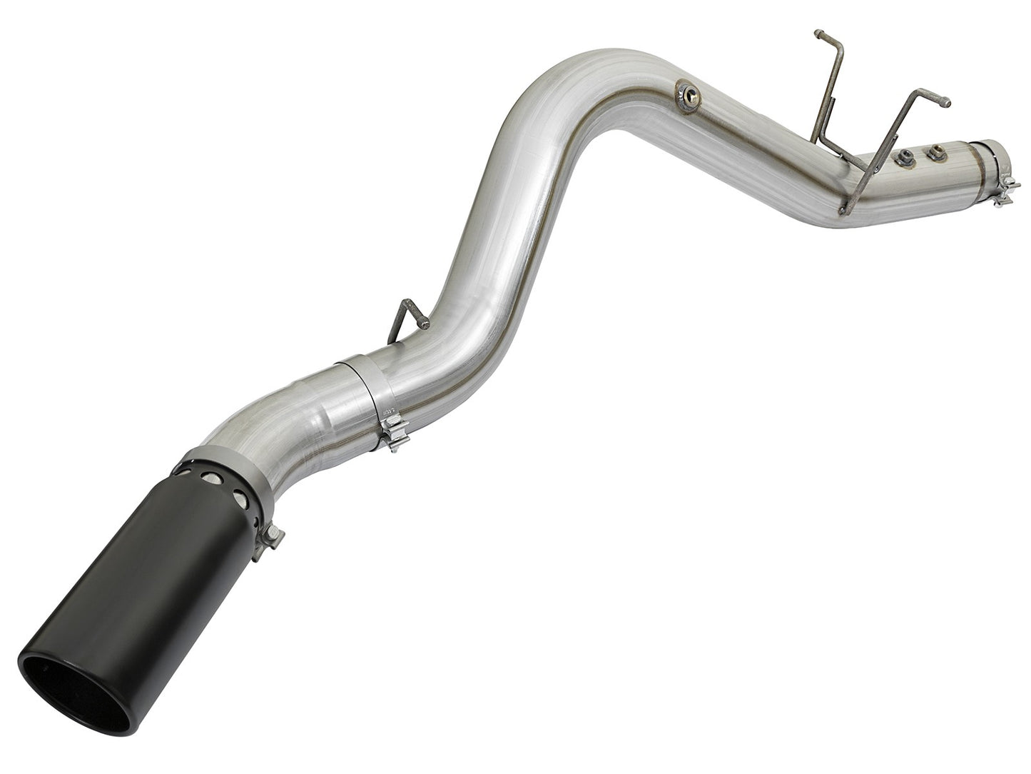 Atlas 4 Inch Aluminized Steel Dpf-Back Exhaust System w/Black Tip GM Diesel Trucks 17-19 V8-6.6L (td) L5P aFe Power