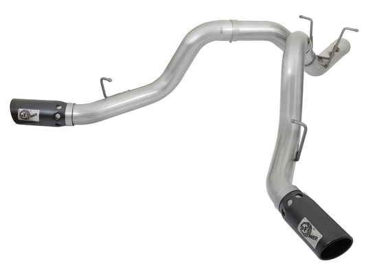 Atlas 4 Inch Aluminized Steel Dpf-Back Exhaust System w/ Black Tip GM Diesel Trucks 17-19 V8-6.6L (td) L5P aFe Power aFe Power