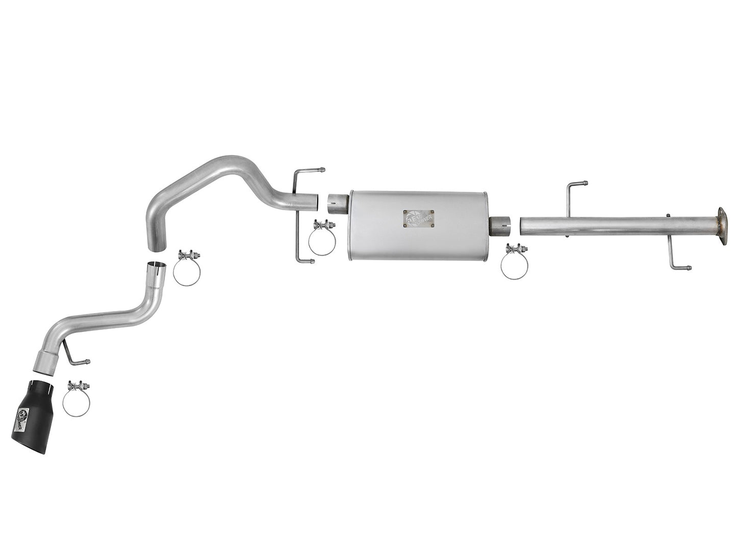 Scorpion 2-1/2 Inch Aluminized Steel Cat-Back Exhaust System w/ Black Tip Toyota Fj Cruiser 07-18 V6-4.0L aFe Power