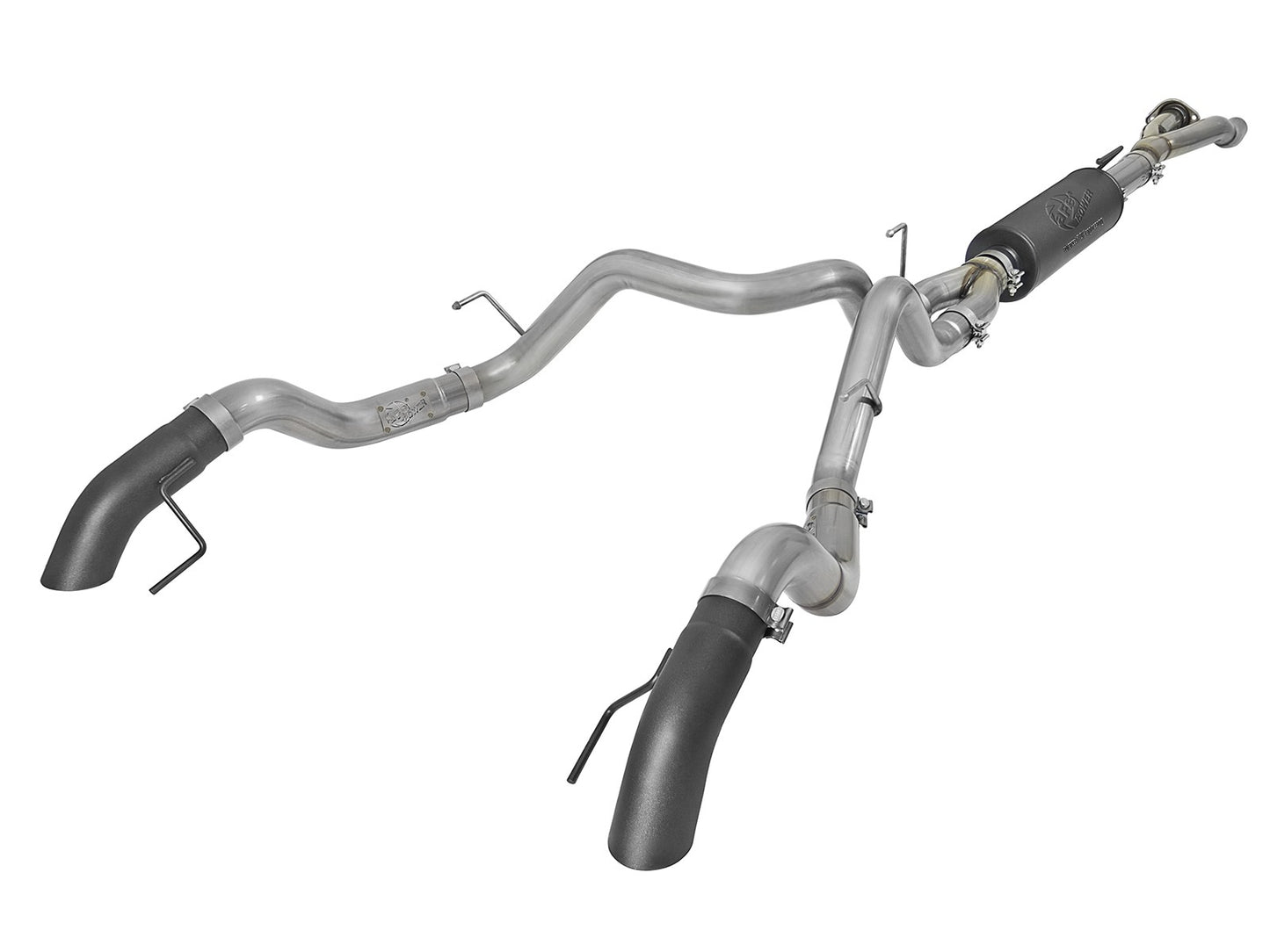 Mach Force-Xp 3 Inch 304 Stainless Cat-Back Hi-Tuck Exhaust System w/ Black Tips Ford F-150 Raptor 17-20/F-150 Limited 19-20 V6-3.5L (tt) aFe Power