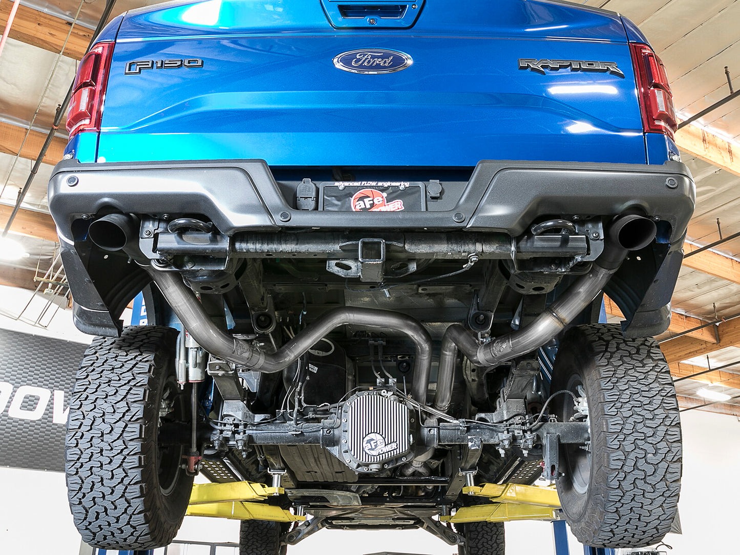 Mach Force-Xp 3 Inch 304 Stainless Cat-Back Hi-Tuck Exhaust System w/ Black Tips Ford F-150 Raptor 17-20/F-150 Limited 19-20 V6-3.5L (tt) aFe Power
