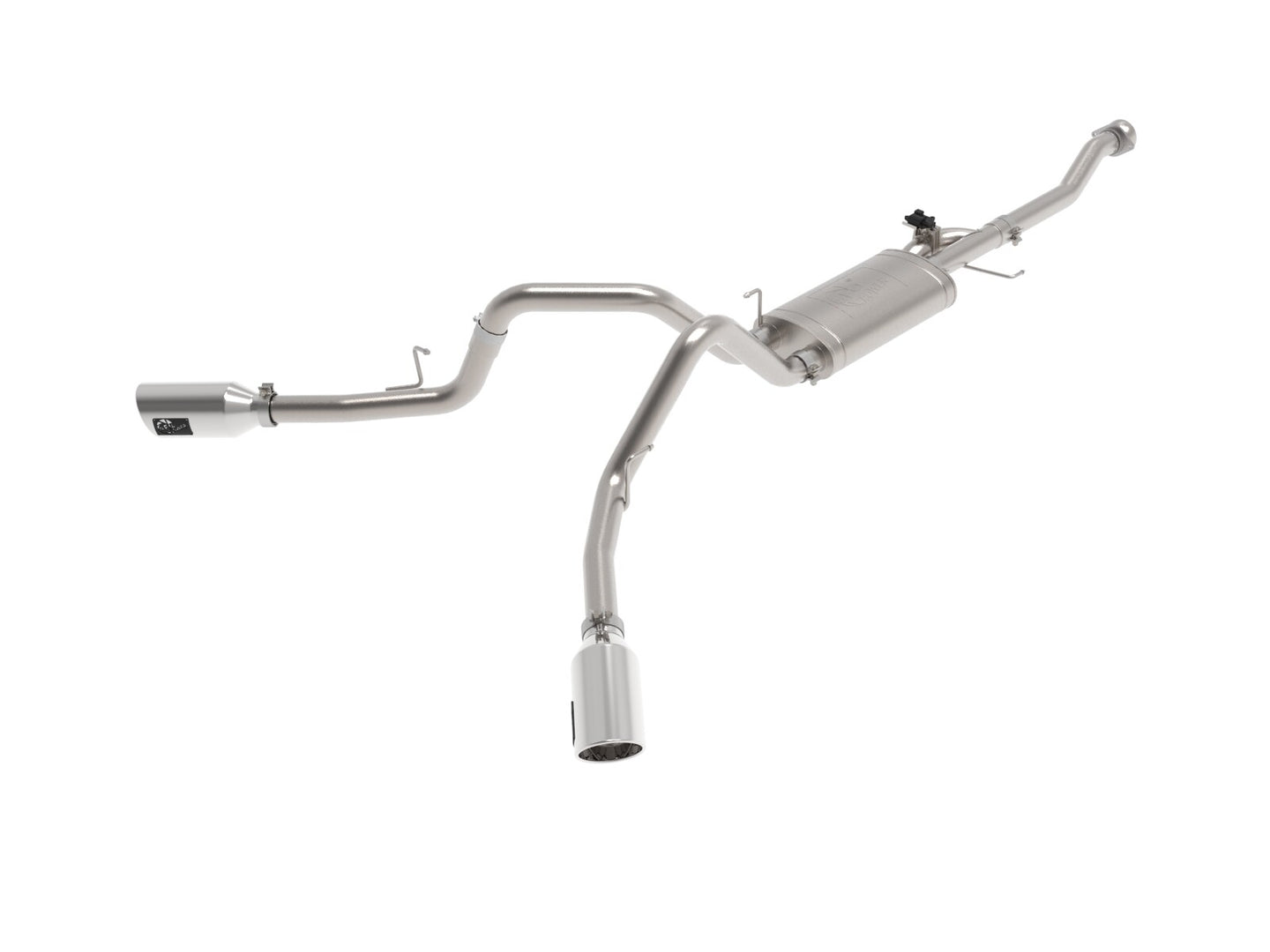 Gemini Xv 3 Inch 304 Stainless Steel Cat-Back Exhaust System w/ Cut-Out Polished Ford F-150 21-26 V6-2.7L (tt)/3.5L (tt)/V8-5.0L aFe Power