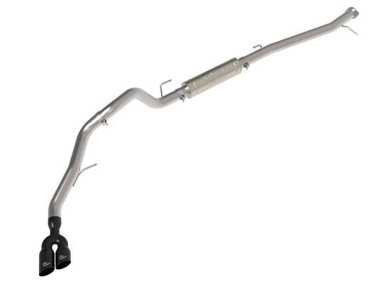 Vulcan Series 3 Inch Stainless Steel Rear Exit Exhaust System w/ Black Tip Ford Ranger/Ranger Raptor 22-26 L4-2.0L (td) aFe Power aFe Power