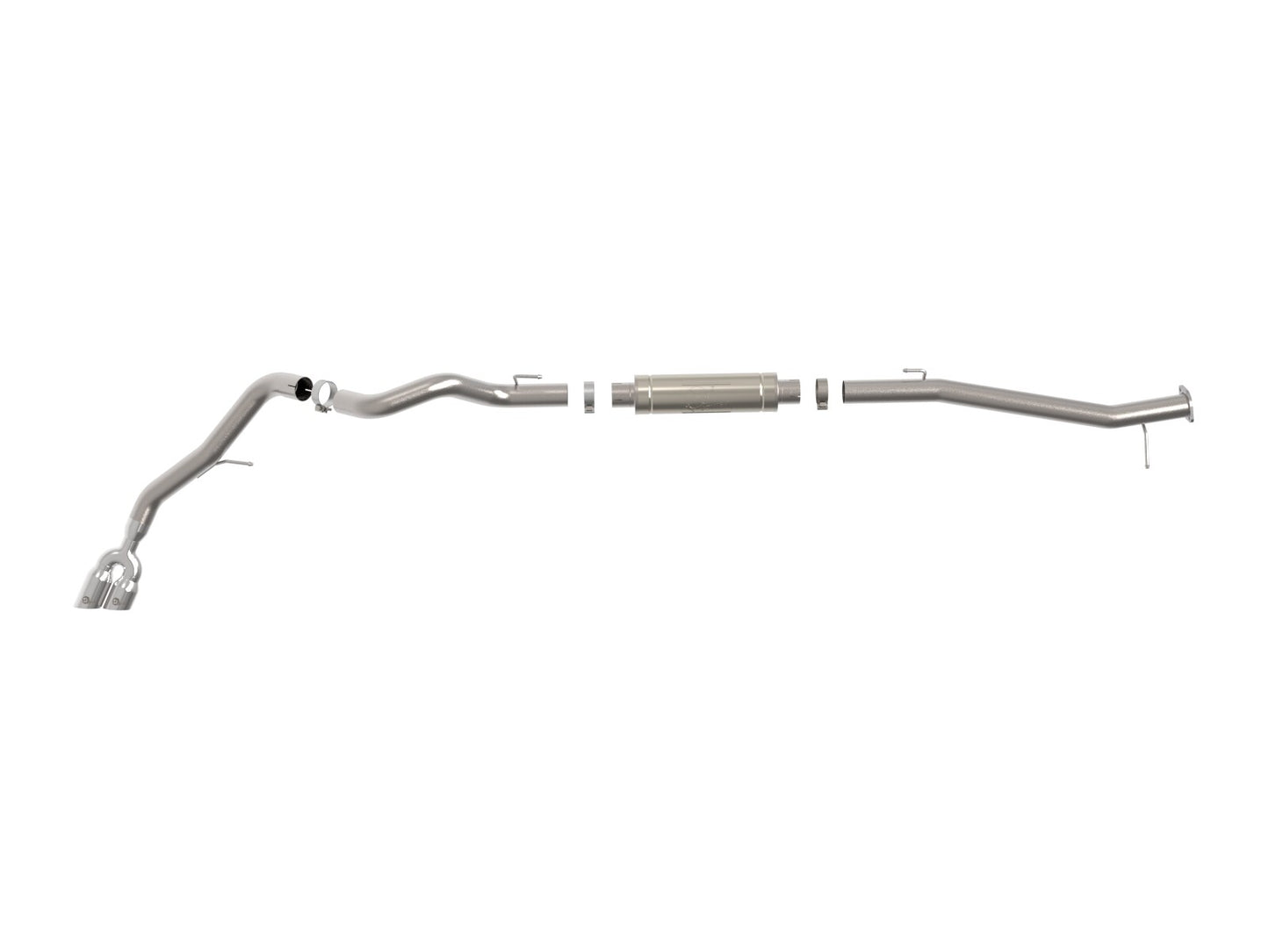 Vulcan Series 3 Inch Stainless Steel Rear Exit Exhaust System w/ Polished Tip Ford Ranger/Ranger Raptor 22-26 L4-2.0L (td) aFe Power