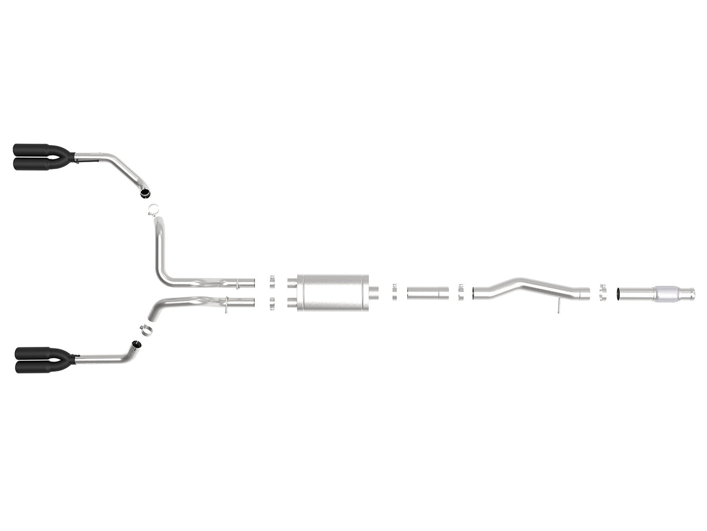 Vulcan Series 304 Stainless Steel Cat-Back Exhaust System w/ Black Tip GM Silverado/Sierra 1500 19-26 V8-6.2L aFe Power