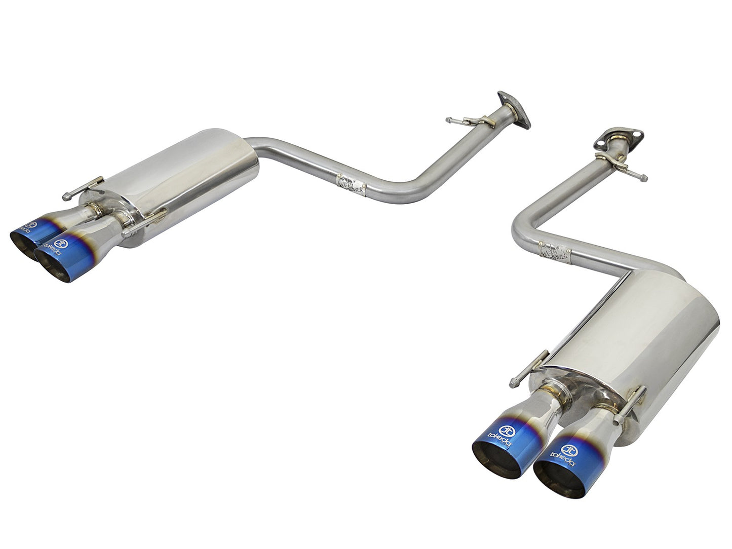 Takeda 2 Inch 304 Stainless Steel Axle-Back Exhaust System w/ Blue Flame Tip Lexus RC200t 16-17 /RC300 18-23 L4-2.0L (t)/RC350 15-23 V6-3.5L aFe Power