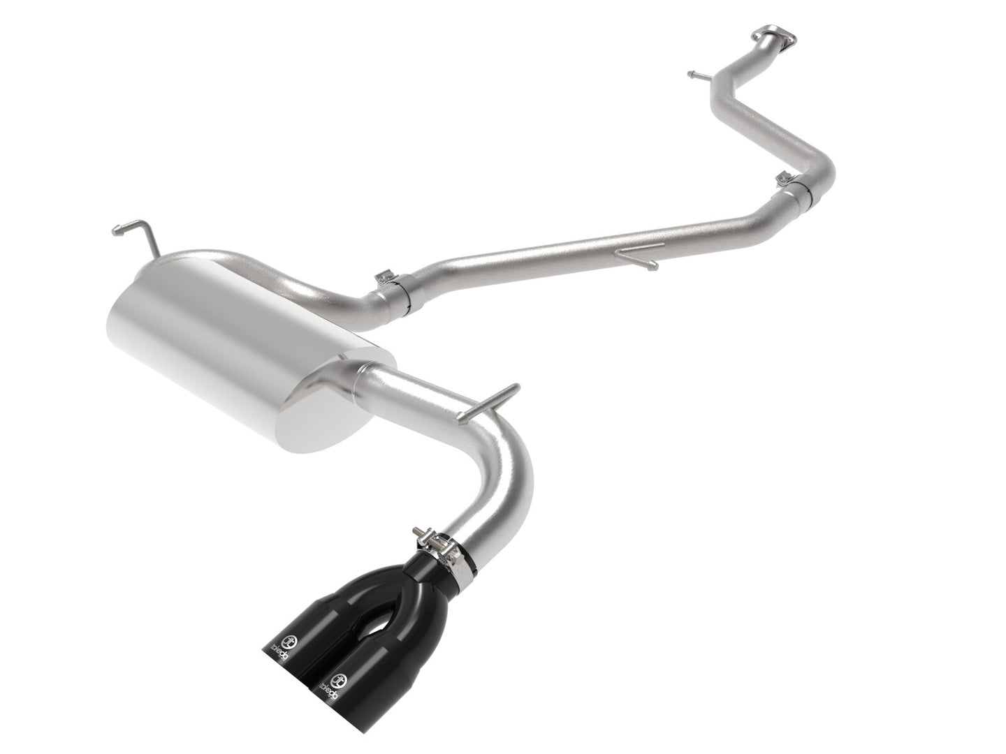 Takeda 2 Inch to 2-1/2 Inch 304 Stainless Steel Cat-Back Exhaust System w/ Black Tip Toyota C-Hr 18-22 L4-2.0L aFe Power