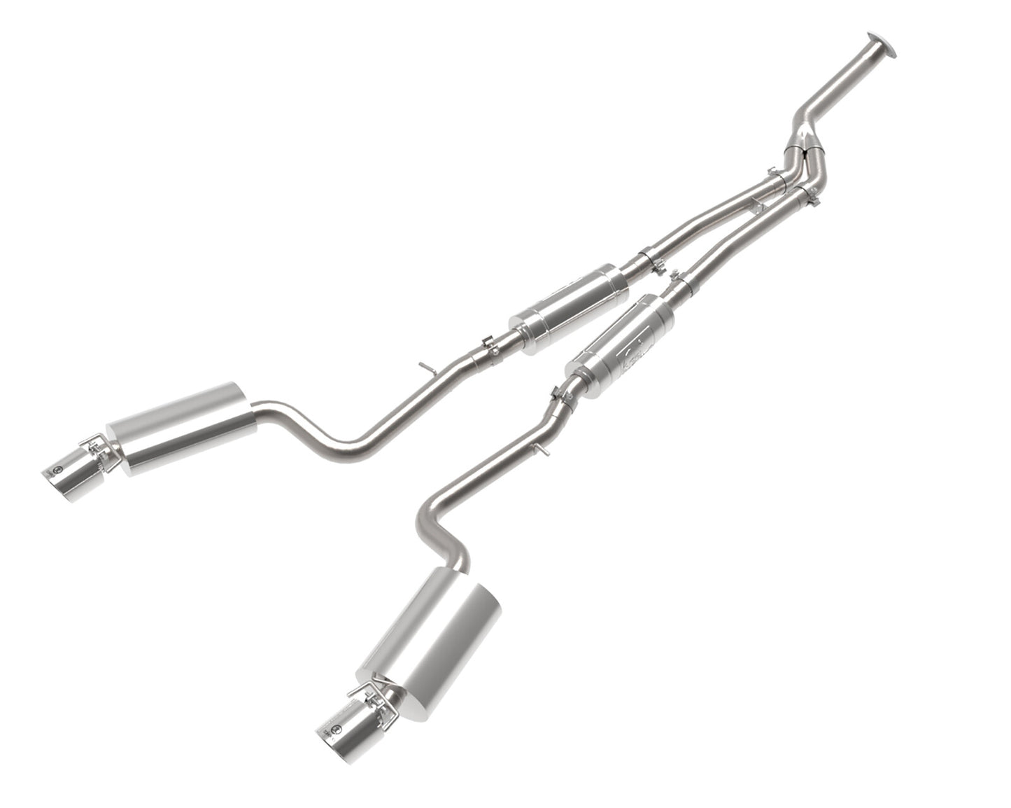 Takeda 3 Inch to 2-1/2 Inch 304 Stainless Steel Cat-Back Exhaust System w/Polish Tip Lexus IS200t 16-17/IS300 18-23 L4-2.0L (t) aFe Power