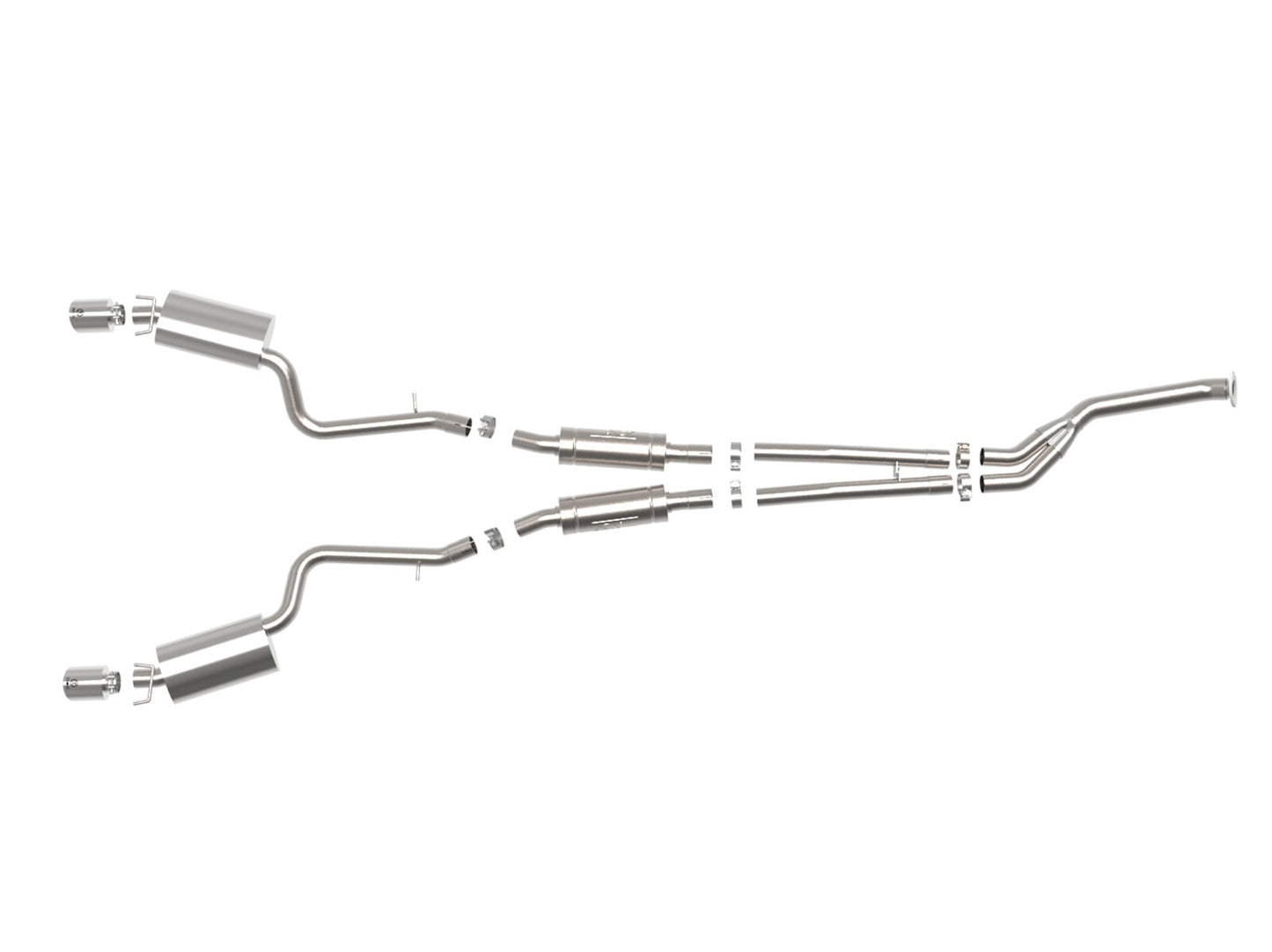 Takeda 3 Inch to 2-1/2 Inch 304 Stainless Steel Cat-Back Exhaust System w/Polish Tip Lexus IS200t 16-17/IS300 18-23 L4-2.0L (t) aFe Power