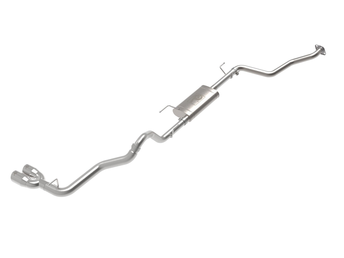Vulcan Series 2-1/2 Inch to 3 Inch Stainless Steel Cat-Back Exhaust w/Polished Tip Toyota Tacoma 24-26 L4-2.4L (t) Angled Cut aFe Power