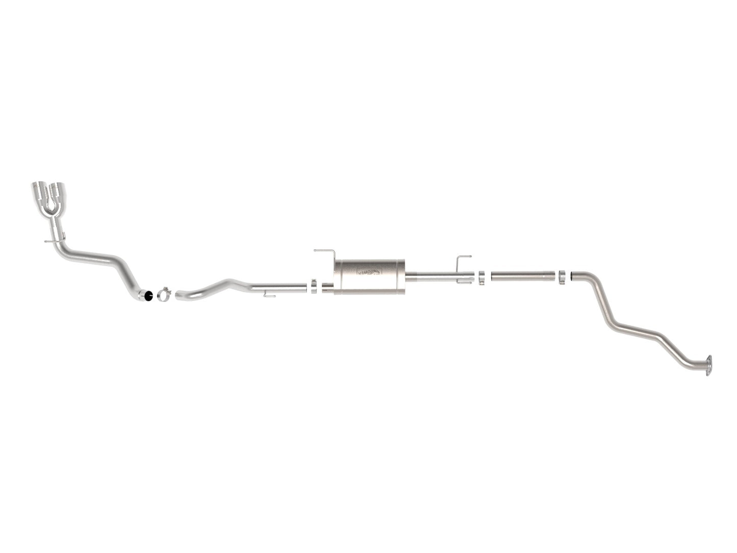 Vulcan Series 2-1/2 Inch to 3 Inch Stainless Steel Cat-Back Exhaust w/Polished Tip Toyota Tacoma 24-26 L4-2.4L (t) Angled Cut aFe Power