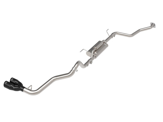 Vulcan Series 2-1/2 Inch to 3 Inch Stainless Steel Cat-Back Exhaust w/Black Tip Toyota Tacoma 24-26 L4-2.4L (t) Slant Cut aFe Power