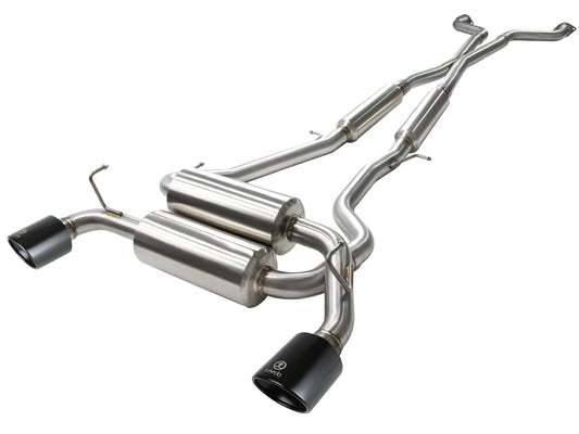 Takeda 2-1/2 Inch 304 Stainless Steel Cat-Back Exhaust System w/ Black Tips Infiniti G37 08-13/Q60 14-15 V6-3.7L (VQ37VHR) aFe Power
