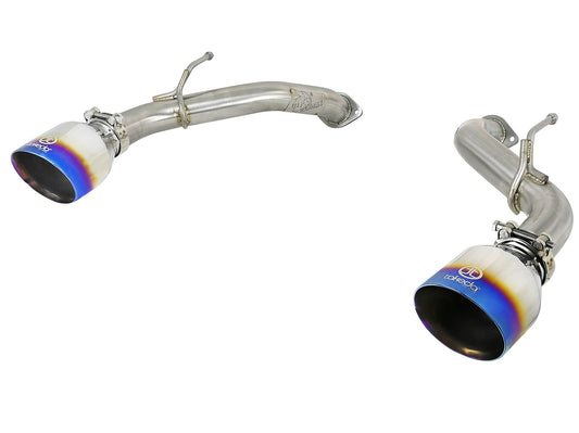 Takeda 2-1/2 Inch 304 Stainless Steel Axle-Back Exhaust System w/Blue Flame Tips Infiniti Q50 16-24 V6-3.0L (tt) aFe Power