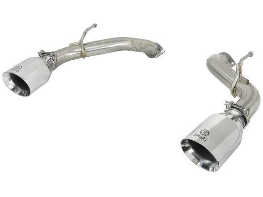 Takeda 2-1/2 Inch 304 Stainless Steel Axle-Back Exhaust System w/ Polished Tips Infiniti Q60 17-22 V6-3.0L (tt) aFe Power