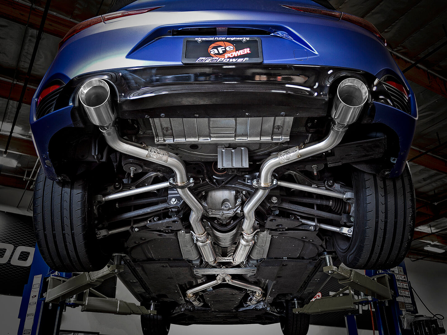 Takeda 2-1/2 Inch 304 Stainless Steel Cat-Back Exhaust System w/ Polished Tips Infiniti Q60 17-22 V6-3.0L (tt) aFe Power
