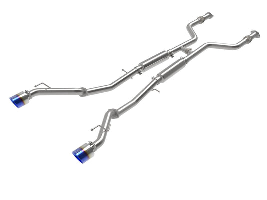 Takeda 2-1/2 Inch 304 Stainless Steel Cat-Back Exhaust System w/ Blue Flame Tips Nissan Z 23-26 V6-3.0L (tt) aFe Power