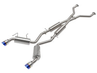 Takeda 2-1/2 Inch 304 Stainless Cat-Back Exhaust w/ Resonator and Blue Flame Tip Nissan 370Z 09-20 V6-3.7L aFe Power
