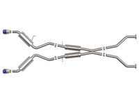 Takeda 2-1/2 Inch 304 Stainless Cat-Back Exhaust w/ Resonator and Blue Flame Tip Nissan 370Z 09-20 V6-3.7L aFe Power