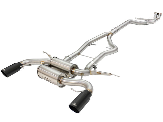 Mach Force-Xp 3 Inch to 2-1/2 Inch Stainless Steel Cat-Back Exhaust w/ Black Tip BMW 335i (E90/92) 11-13 L6-3.0L (t) N55 aFe Power