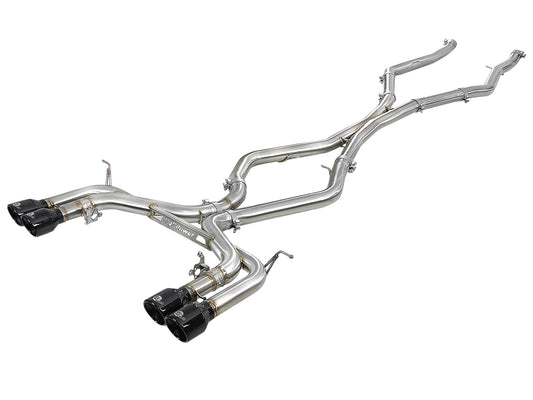 Mach Force-Xp 3-1/2 Inch 304 Stainless Steel Cat-Back Exhaust w/ Black Tip BMW X5 M (F85) / X6 M (F86) 15-19 V8-4.4L (tt) S63 aFe Power