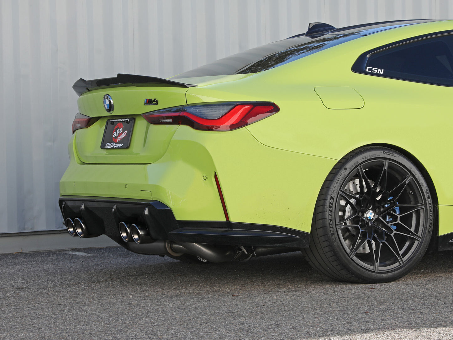 Mach Force-Xp 3 Inch to 2-1/2 Inch Stainless Steel Cat-Back Exhaust System Polished BMW M3/M4 (G80/82) 21-26 L6-3.0L (tt) S58 aFe Power