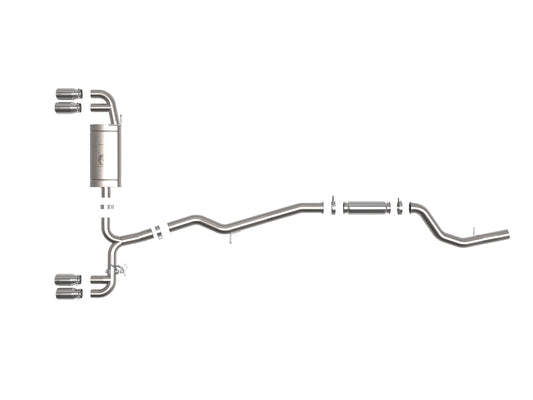 Mach Force-Xp 3 Inch to 2-1/2 Inch 304 Stainless Steel Cat-Back Exhaust Polished BMW Z4 M40i (G29) 19-26 L6-3.0L (t) B58 aFe Power
