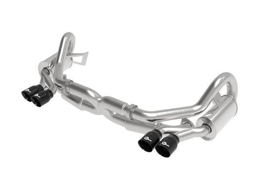Mach Force-Xp 2-1/2 Inch 304 Stainless Steel Cat-Back Exhaust w/Black Tips Porsche 911 Carrera (991) 12-16 H6-3.8L aFe Power