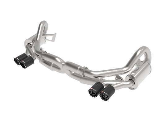 Mach Force-Xp 2-1/2 Inch 304 Stainless Steel Cat-Back Exhaust w/Carbon Fiber Tips Porsche 911 Carrera (991) 12-16 H6-3.8L aFe Power