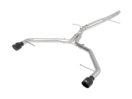 Mach Force-Xp 3 Inch to 2-1/2 Inch Stainless Steel Axle-Back Exhaust System Black Audi A4 (B9) 17-19 L4-2.0L(t) aFe Power