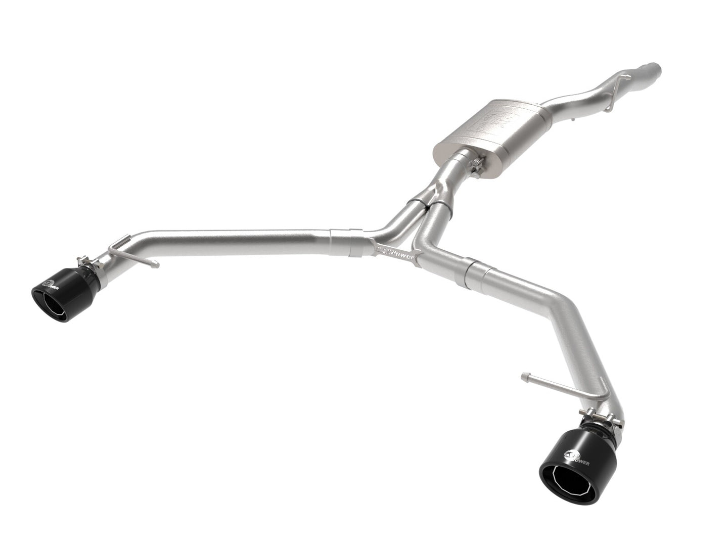 Mach Force-Xp 3 to 2-1/2 Inch Stainless Steel Axle-Back Exhaust w/Black Tip Audi allroad 13-16 L4-2.0L (t) aFe Power