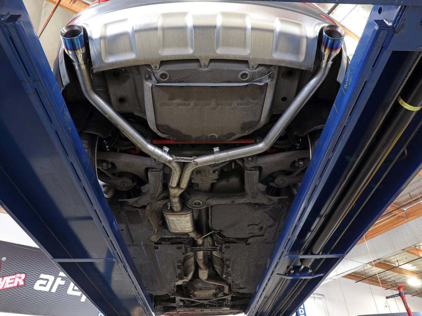 Mach Force-Xp 3 to 2-1/2 Inch Stainless Steel Axle-Back Exhaust w/Black Tip Audi allroad 13-16 L4-2.0L (t) aFe Power