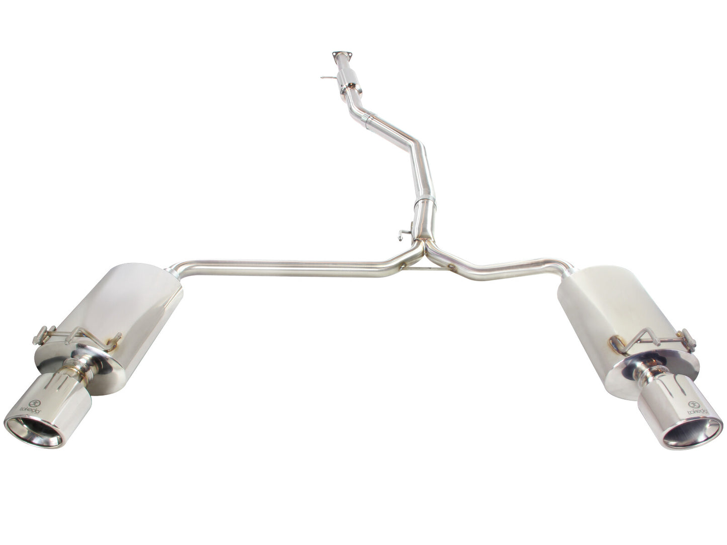 Takeda 2-1/2 Inch to 1-3/4 Inch 304 Stainless Steel Cat-Back Exhaust w/ Polish Tips Honda Accord 13-17 L4-2.4L aFe Power