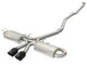 Takeda 3 Inch 304 Stainless Steel Cat-Back Exhaust w/ Center Black Tips Honda Civic Si Coupe 17-20 L4-1.5L (t) aFe Power