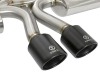 Takeda 3 Inch 304 Stainless Steel Cat-Back Exhaust w/ Center Black Tips Honda Civic Si Coupe 17-20 L4-1.5L (t) aFe Power