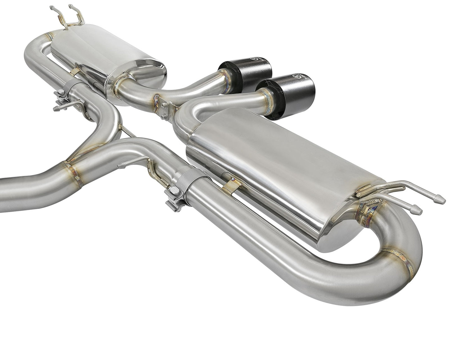Takeda 3 Inch 304 Stainless Steel Cat-Back Exhaust w/ Center Black Tips Honda Civic Si Coupe 17-20 L4-1.5L (t) aFe Power