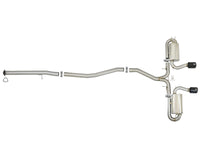 Takeda 3 Inch 304 Stainless Steel Cat-Back Exhaust w/ Center Black Tips Honda Civic Si Coupe 17-20 L4-1.5L (t) aFe Power