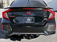 Takeda 3 Inch 304 Stainless Steel Cat-Back Exhaust w/ Center Black Tips Honda Civic Si Coupe 17-20 L4-1.5L (t) aFe Power