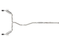 Takeda 2-1/2 Inch to 2-1/4 Inch 304 Stainless Steel Cat-Back Exhaust System Carbon Honda Civic Sedan 22-24 L4-1.5L (t) aFe Power