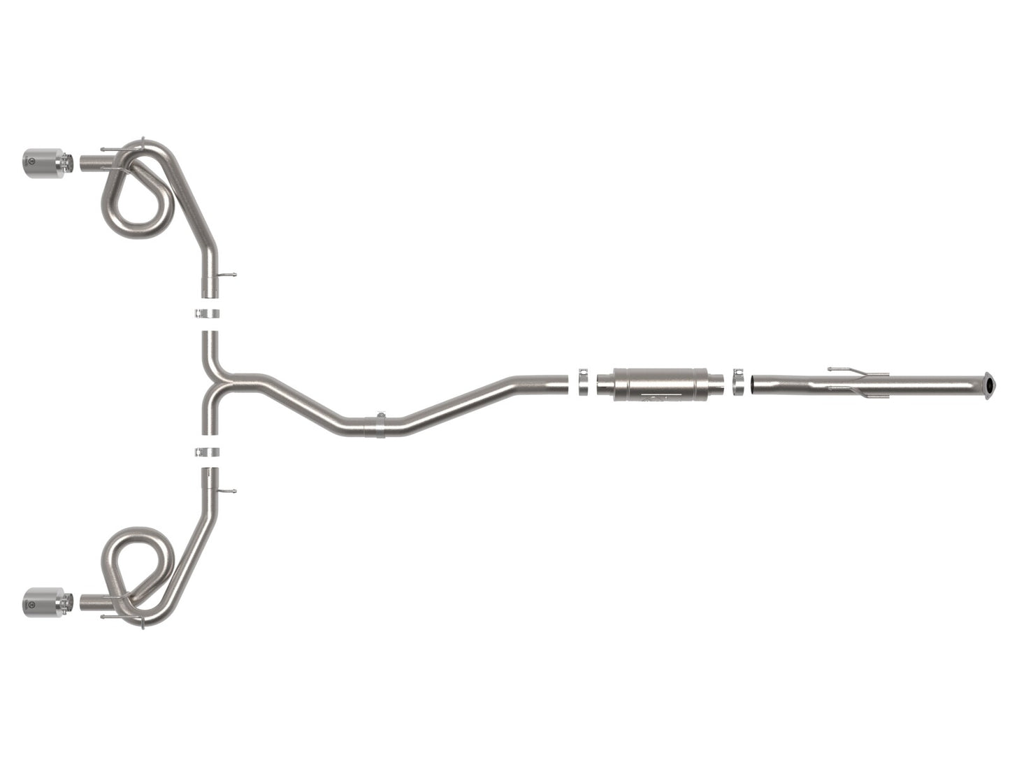 Takeda 2-1/2 Inch to 3 Inch 304 Stainless Steel Cat-Back Exhaust w/ Polished Tips Honda Civic Si 22-26 L4-1.5L (t) aFe Power