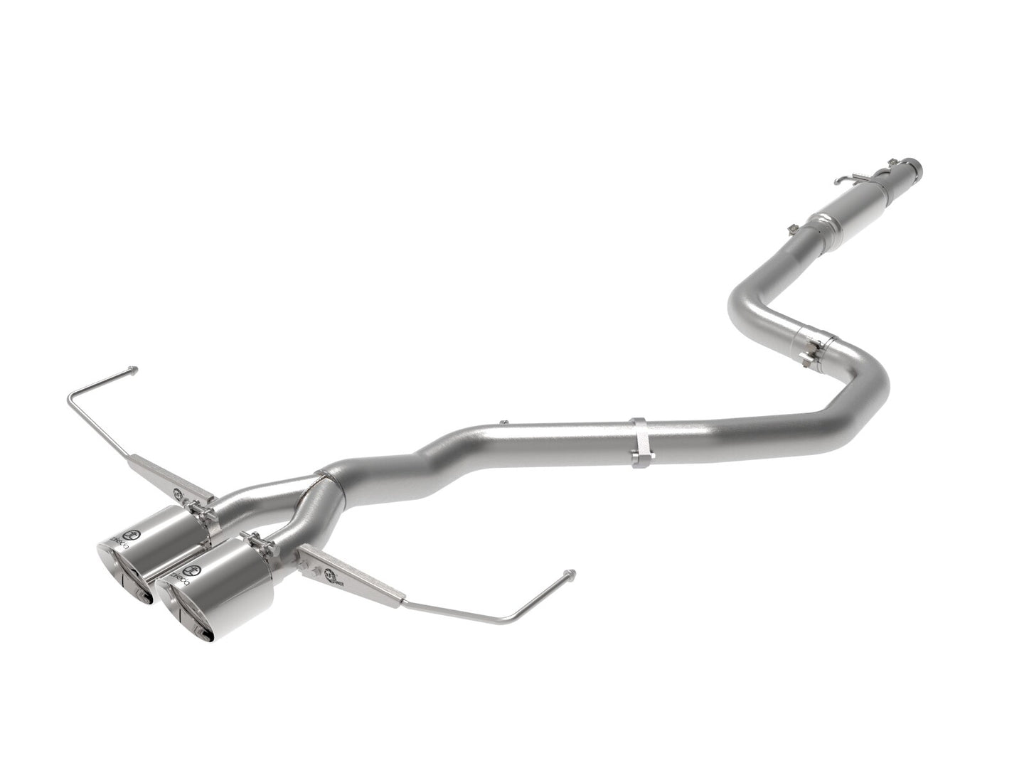 Takeda 3 Inch to 2-1/2 Inch 304 Stainless Steel Cat-Back Exhaust w/ Polished Tip Hyundai Veloster 19-21 L4-1.6L (t) aFe Power