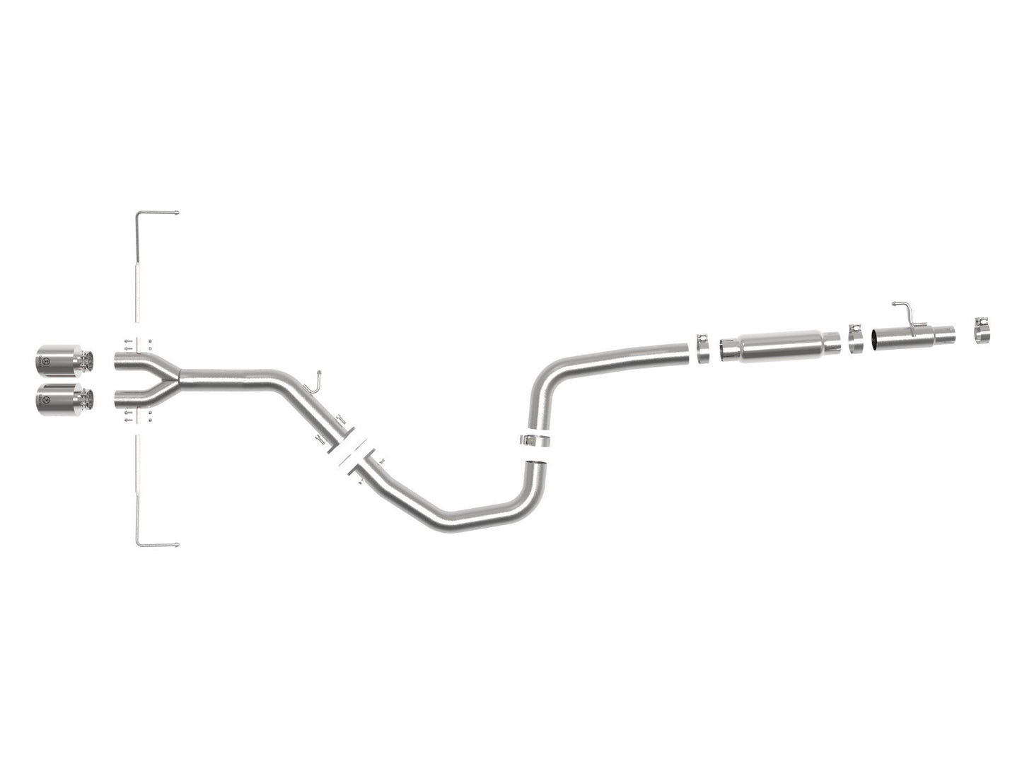 Takeda 3 Inch to 2-1/2 Inch 304 Stainless Steel Cat-Back Exhaust w/ Polished Tip Hyundai Veloster 19-21 L4-1.6L (t) aFe Power
