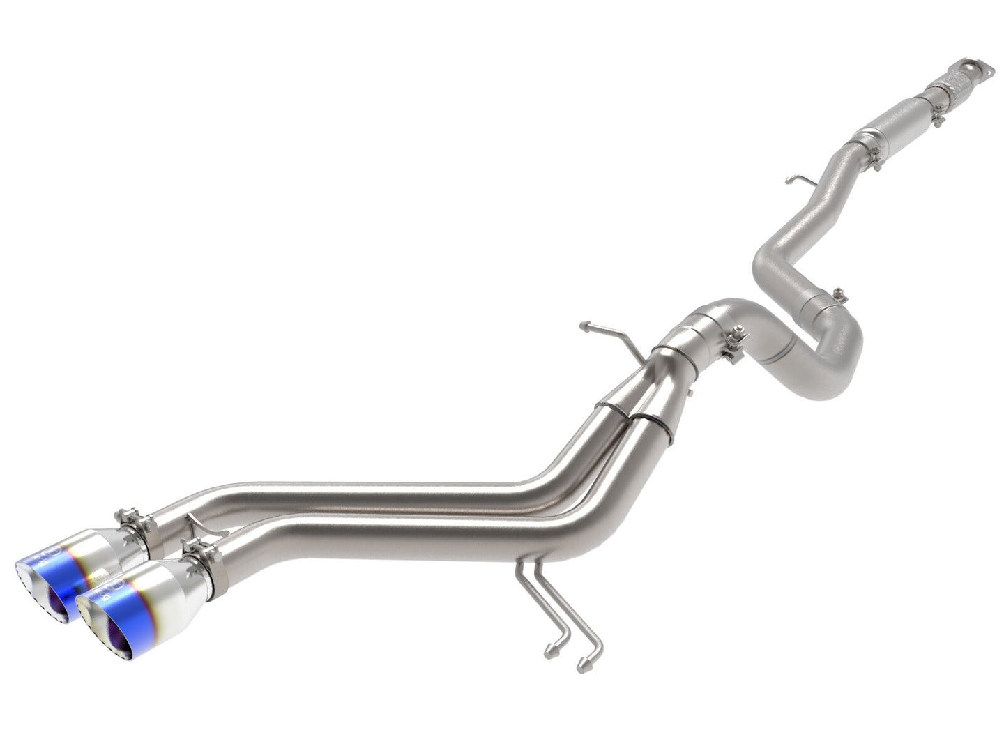 Takeda 2-1/2 Inch to 3 Inch 304 Stainless Steel Cat-Back Exhaust w/ Blue Flame Tip Hyundai Veloster 13-17 L4-1.6L (t) aFe Power
