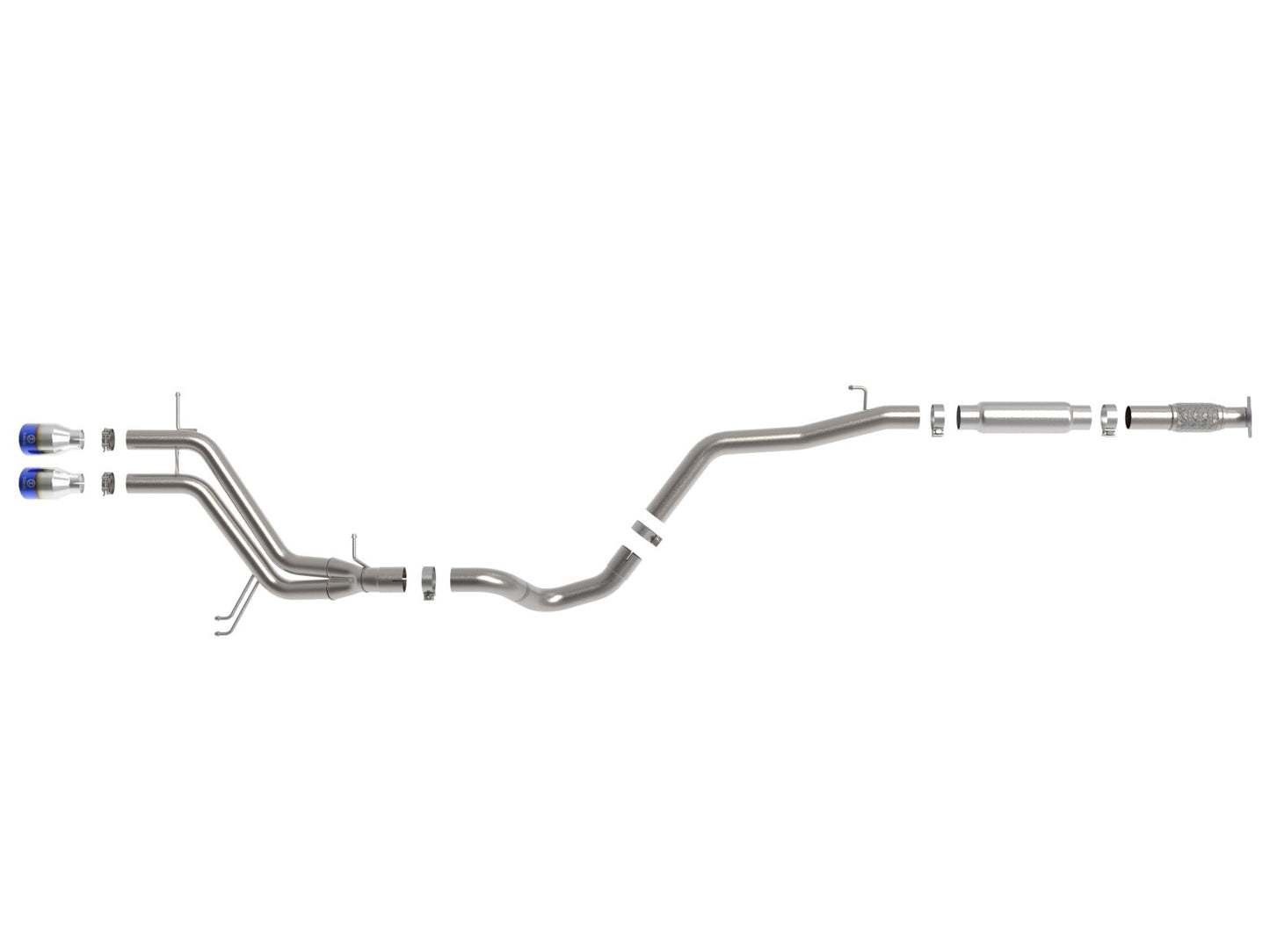 Takeda 2-1/2 Inch to 3 Inch 304 Stainless Steel Cat-Back Exhaust w/ Blue Flame Tip Hyundai Veloster 13-17 L4-1.6L (t) aFe Power