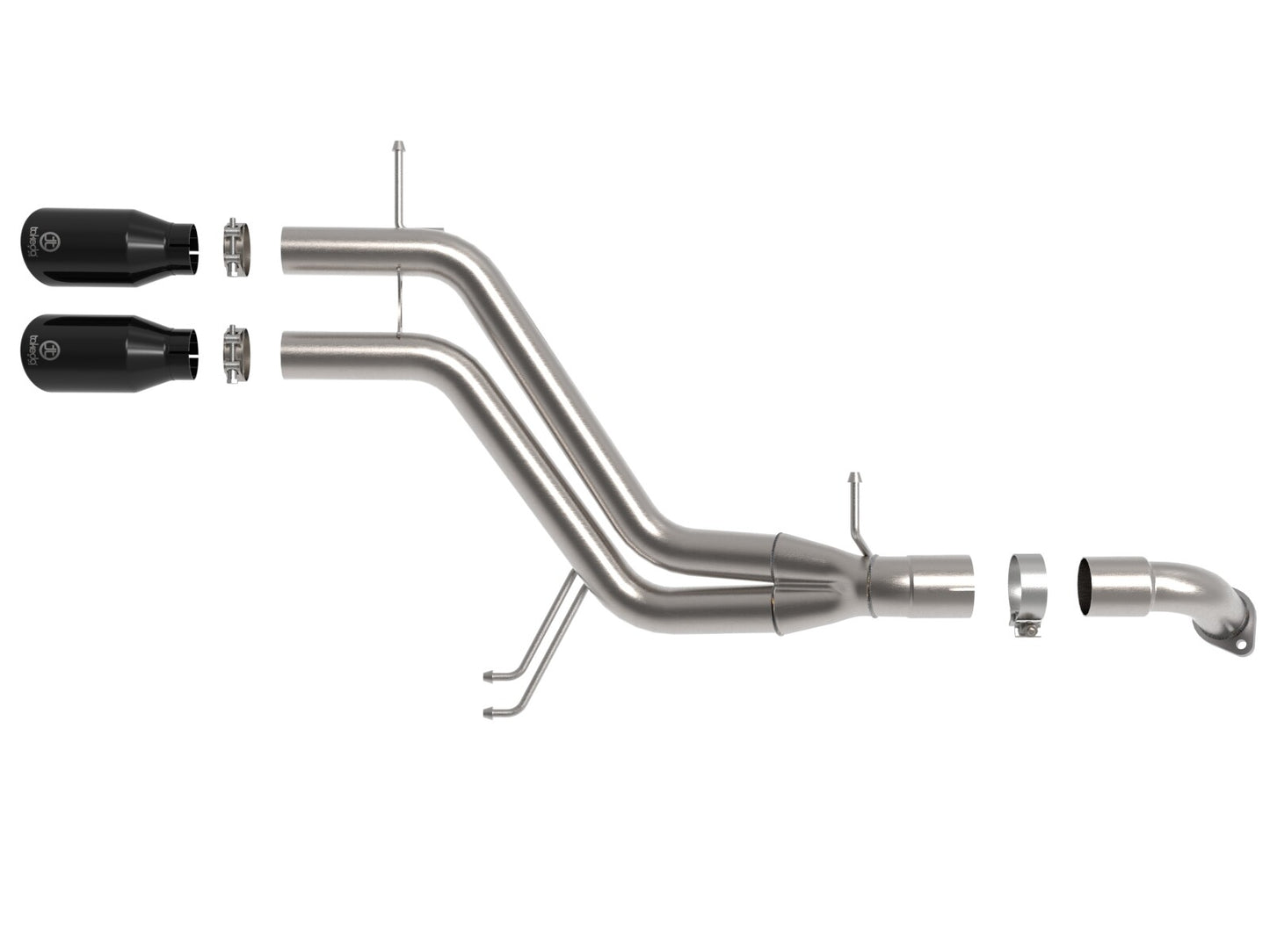 Takeda 3 Inch to 2-1/2 Inch 304 Stainless Steel Axle-Back Exhaust w/ Black Tip Hyundai Veloster 13-17 L4-1.6L (t) aFe Power