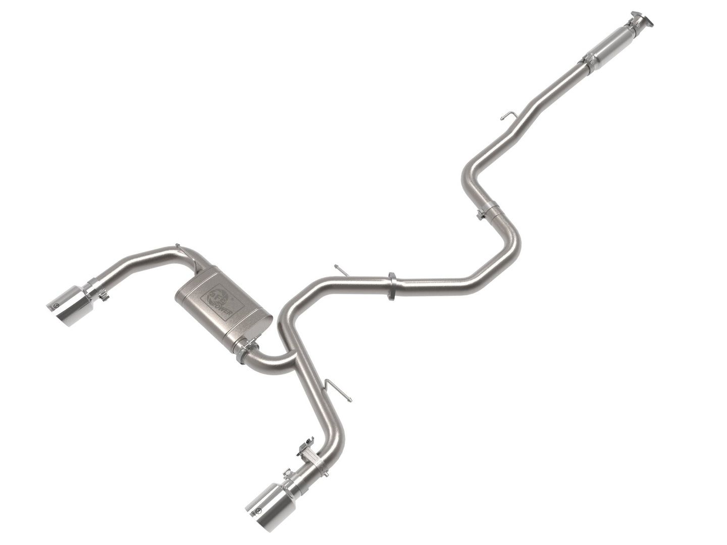 Takeda 3 Inch 304 Stainless Steel Cat-Back Exhaust w/ Polished Tips Hyundai Elantra N 22-26 L4-2.0L (t) aFe Power