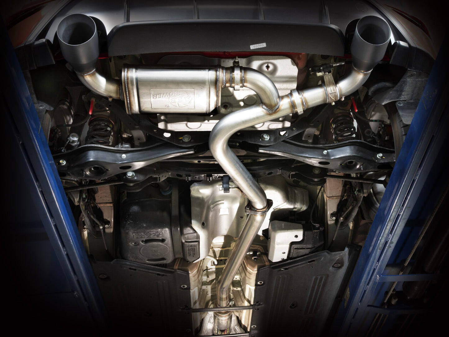 Takeda 3 Inch 304 Stainless Steel Axle-Back Exhaust w/ Polished Tips Hyundai Kona N 22-23 L4-2.0L (t) aFe Power